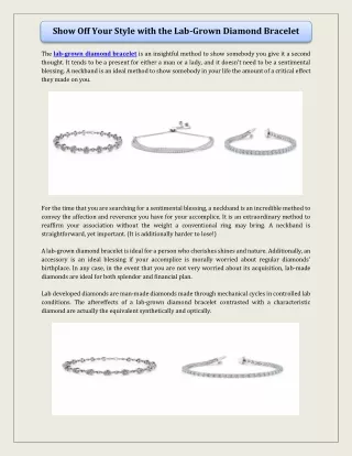 show off your style with the lab grown diamond