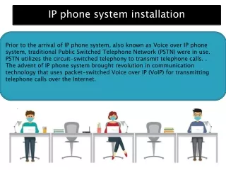 IP phone system installation