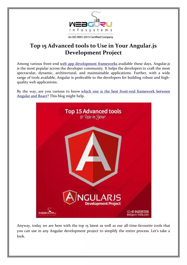 top 15 advanced tools to use in your angular