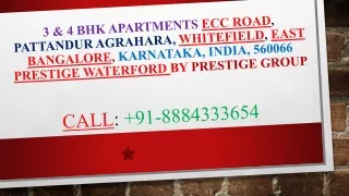 Prestige Waterford – 3 & 4 BHK Apartments Whitefield - Location Advantages