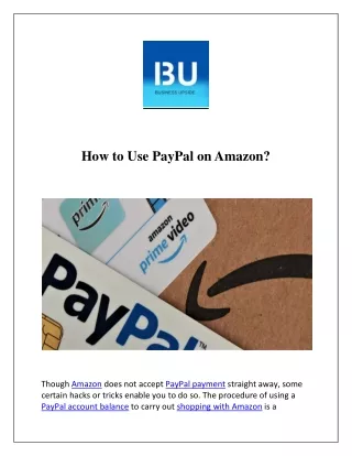 how to use paypal on amazon