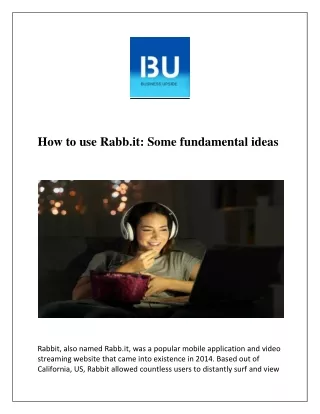 how to use rabb it some fundamental ideas
