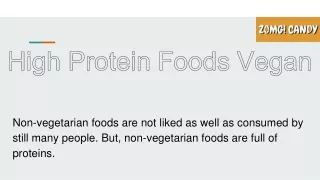 High Protein Foods Vegan