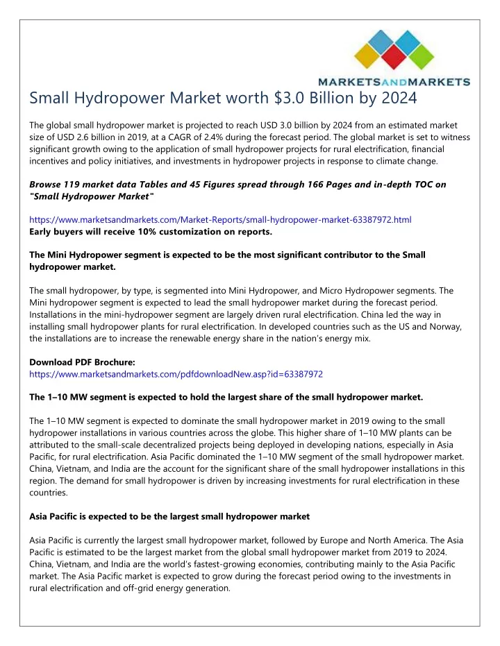 small hydropower market worth 3 0 billion by 2024