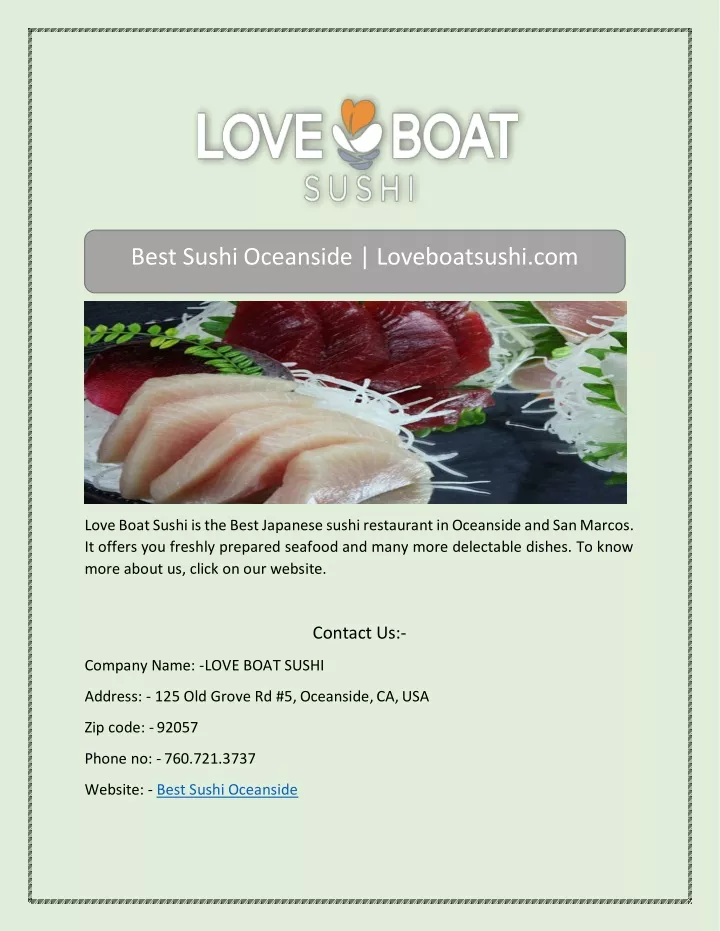 best sushi oceanside loveboatsushi com