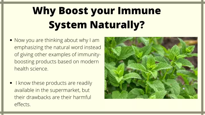 why boost your immune system naturally