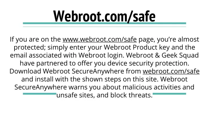 webroot com safe