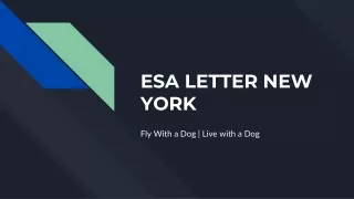 ESA Letter New York