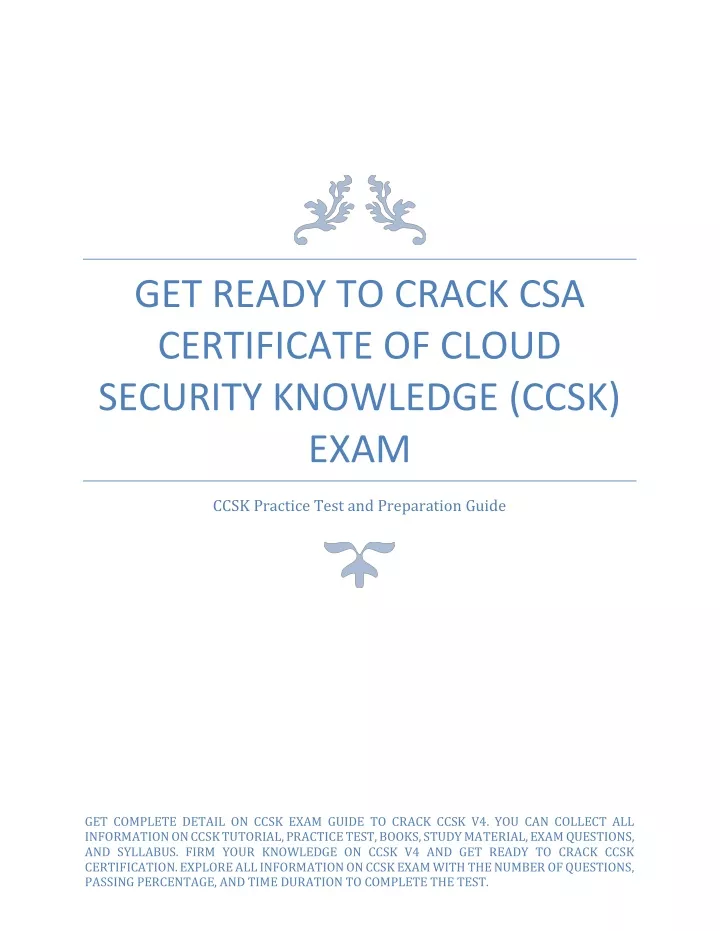 get ready to crack csa certificate of cloud