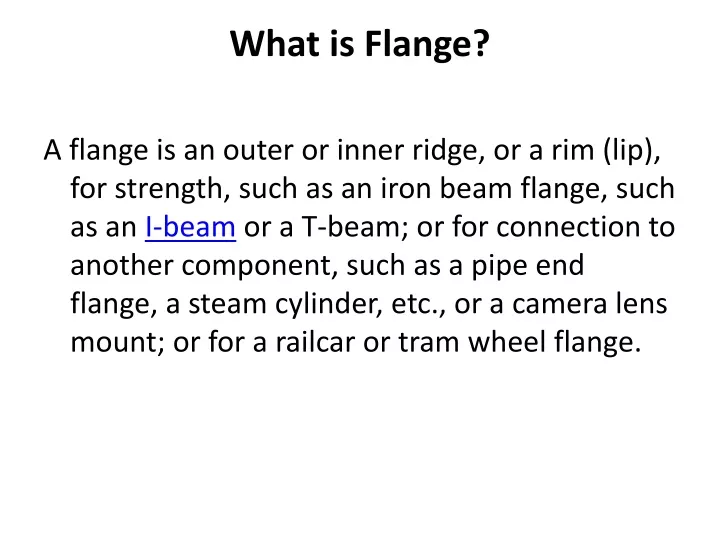 what is flange