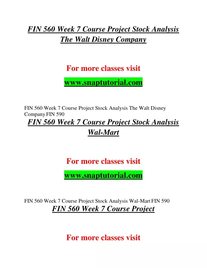 fin 560 week 7 course project stock analysis