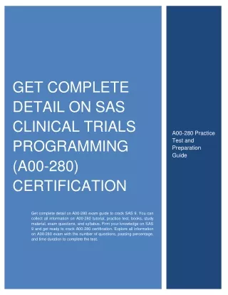 get complete detail on sas clinical trials