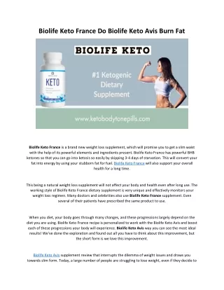 Biolife Keto France: Do Biolife Keto Avis Burn Fat