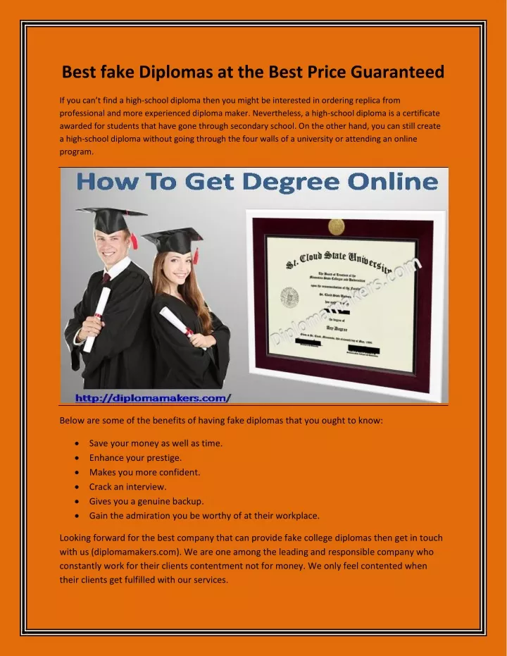 best fake diplomas at the best price guaranteed