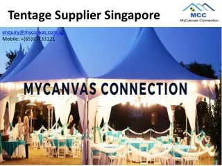 Tentage Supplier Singapore