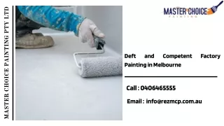 Deft and Competent Factory and Industrial Painting in Melbourne