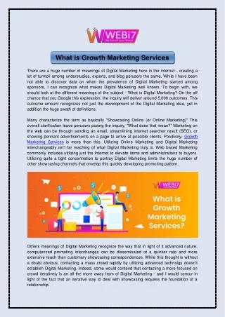 what is growth marketing services
