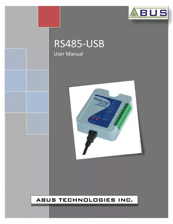 rs485 usb user manual