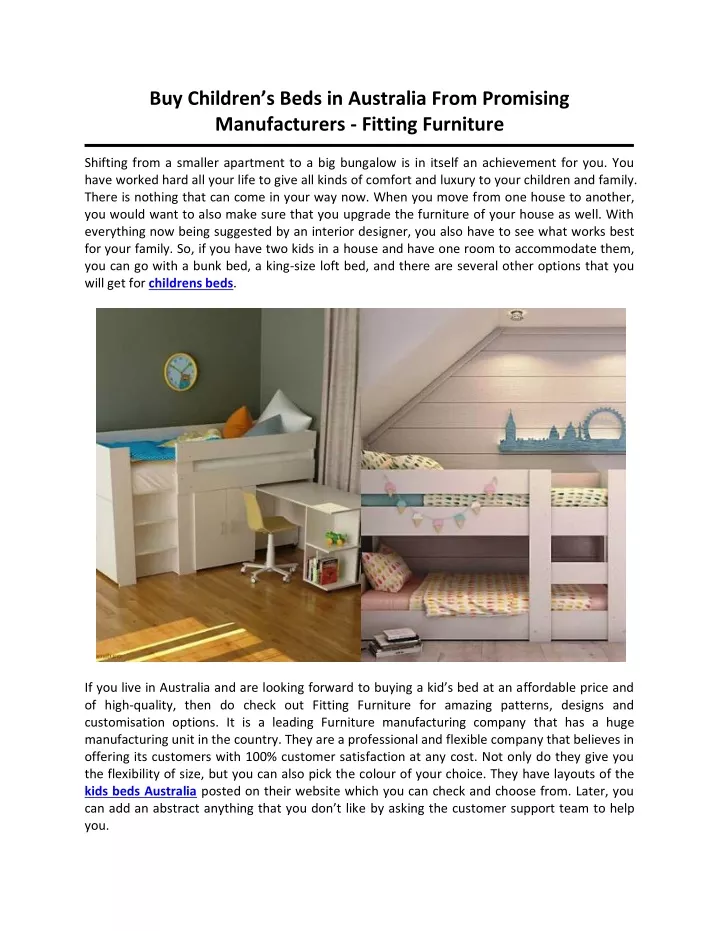 buy children s beds in australia from promising