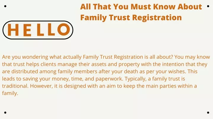 all that you must know about family trust