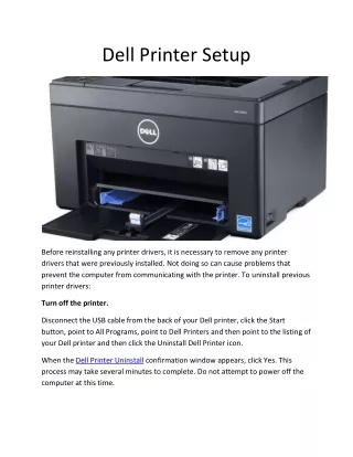 dell printer setup