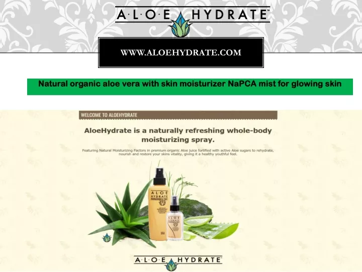 www aloehydrate com