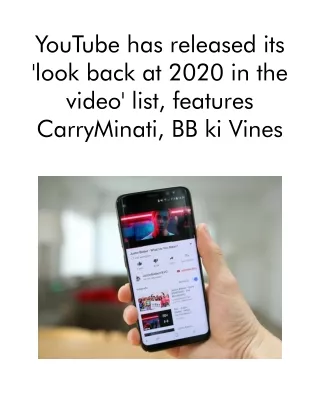 youtube has released its look back at 2020