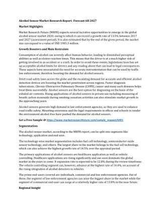 alcohol sensor market research report forecast