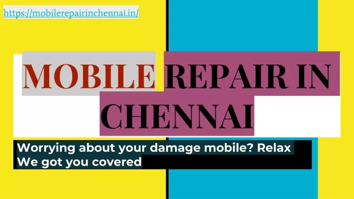 mobile repair in chennai