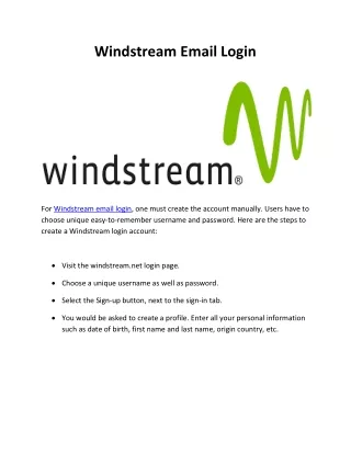 Windstream Email Login
