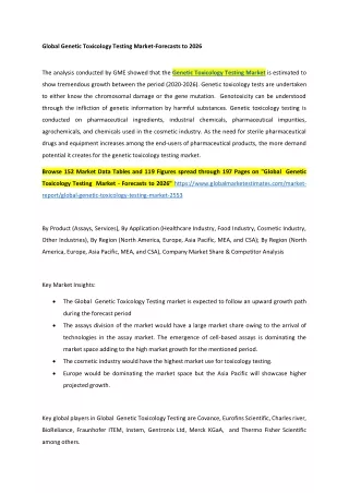 global genetic toxicology testing market