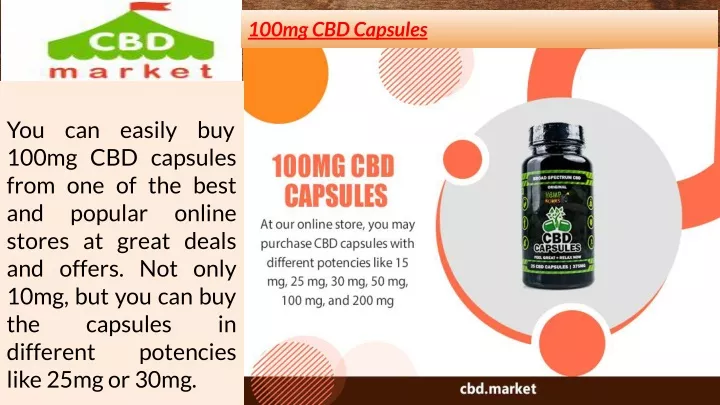 100mg cbd capsules