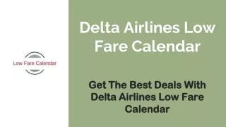 delta airlines low fare calendar