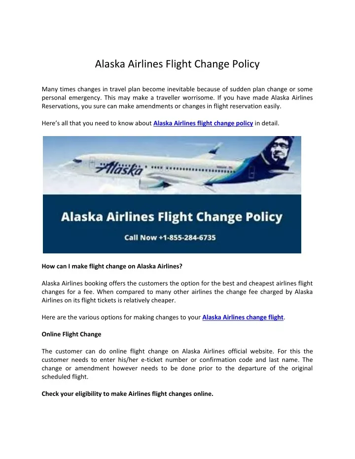 alaska airlines flight change policy many times