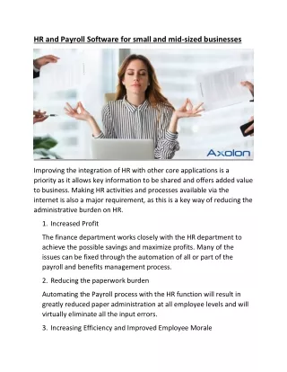 hr and payroll software for small and mid sized