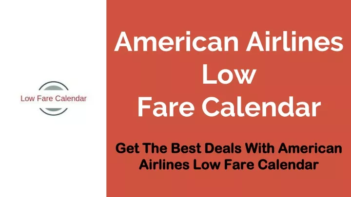 american airlines low fare calendar