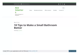 10 Tips to Make a Small Bathroom Better