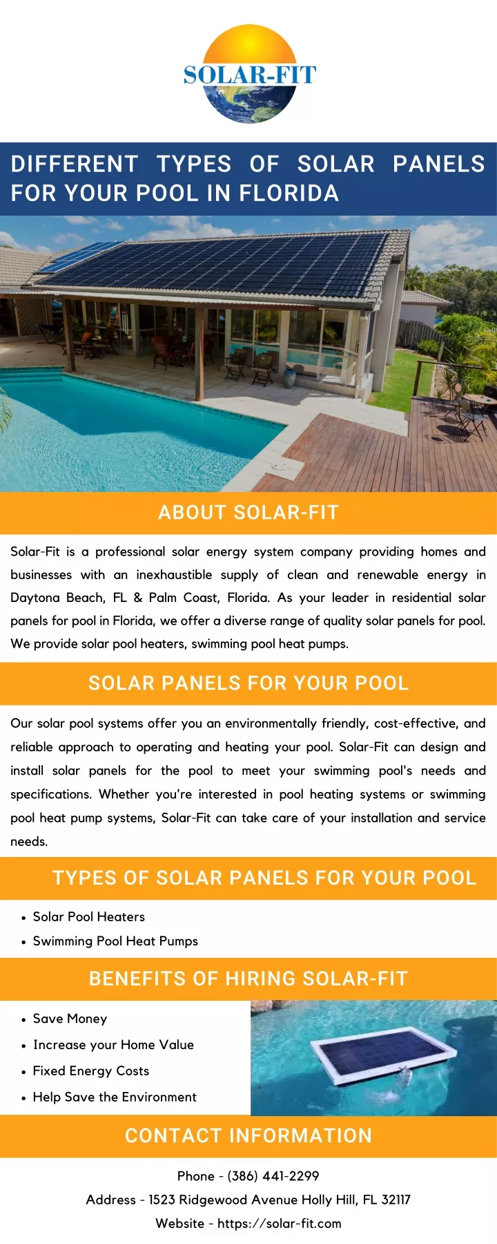 different types of solar panels for your pool