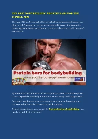 the best bodybuilding protein bars for the coming