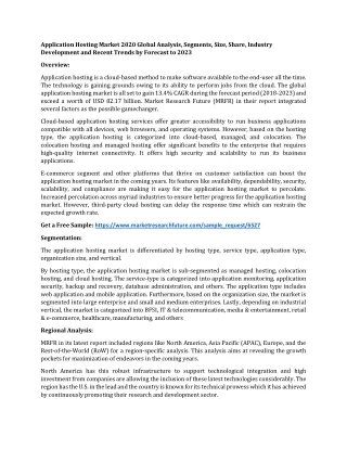 application hosting market 2020 global analysis