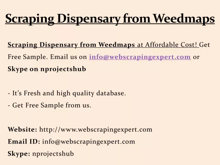 scraping dispensary from weedmaps