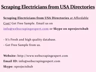 scraping electricians from usa directories