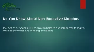 do you know about non executive directors