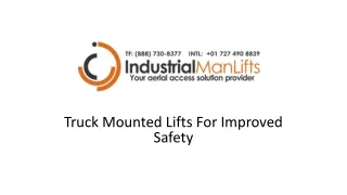 Truck Mounted Lifts For Improved Safety