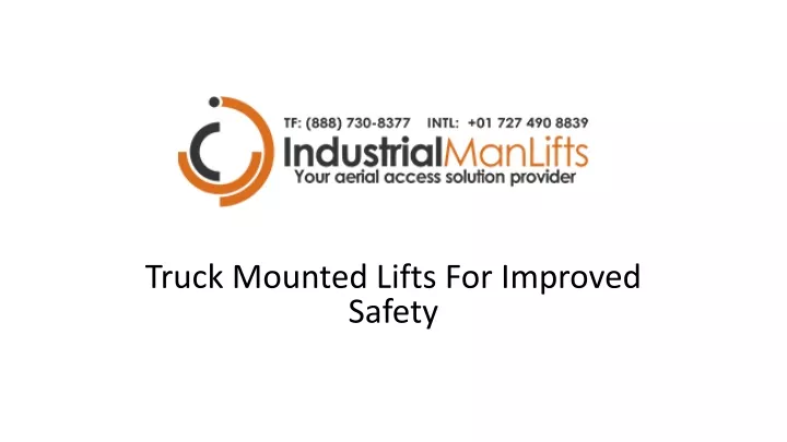 truck mounted lifts for improved safety