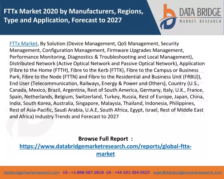 fttx market 2020 by manufacturers regions type