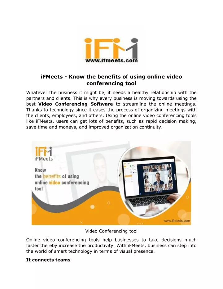 ifmeets know the benefits of using online video