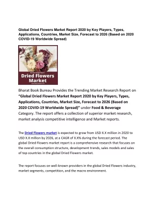 global dried flowers market report 2020