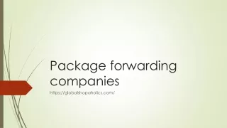 package forwarding companies