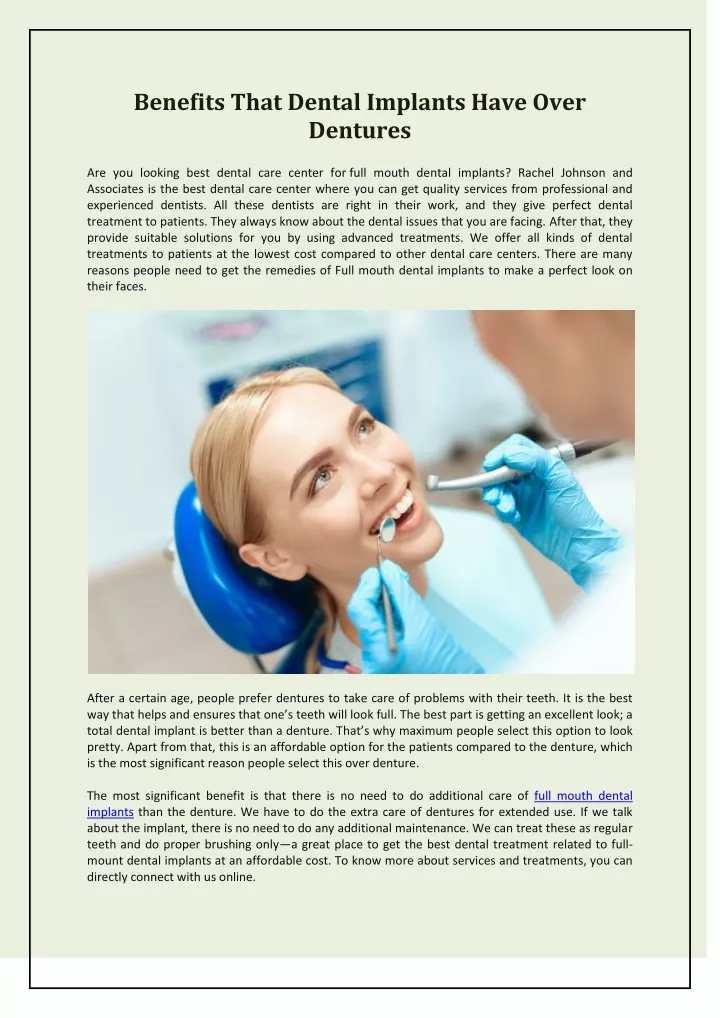 benefits that dental implants have over dentures